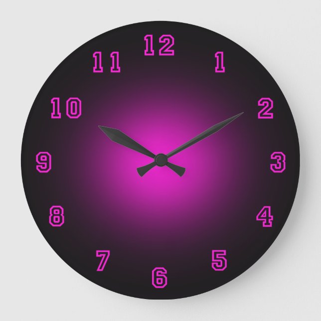 Pink Neon 10.75" Large Clock (Front)