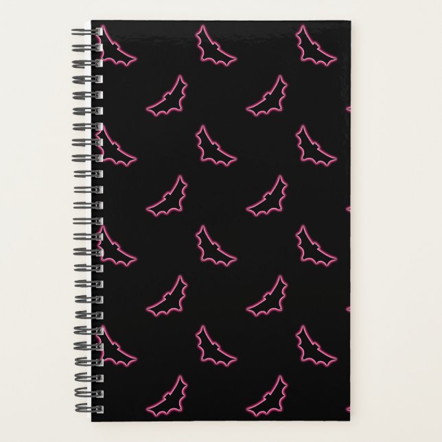 Pink Neon Bats Planner (Front)