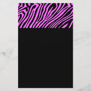 Pink neon colour zebra pattern flyer
