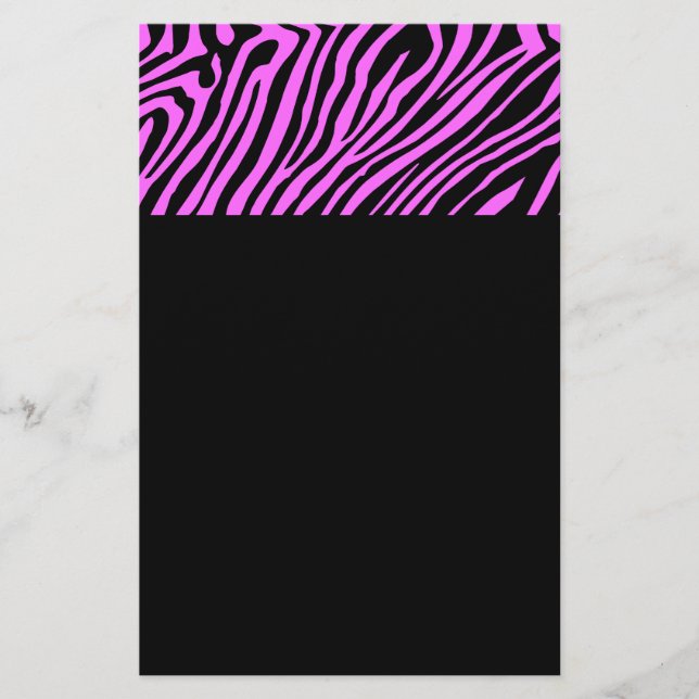 Pink neon colour zebra pattern flyer (Front)