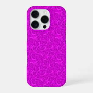 Pink neon iPhone 16 pro case