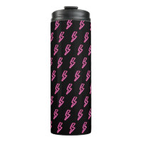 Pink Neon Lightning Bolt Pattern
