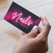 Pink Neon & Smoke Nail Salon/Technician