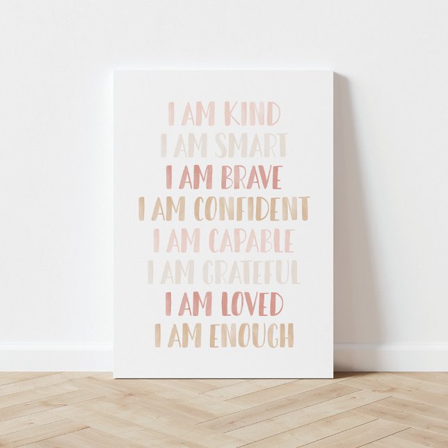 Pink Neutral Affirmations for Kids Nursery Decor (Creator Uploaded)