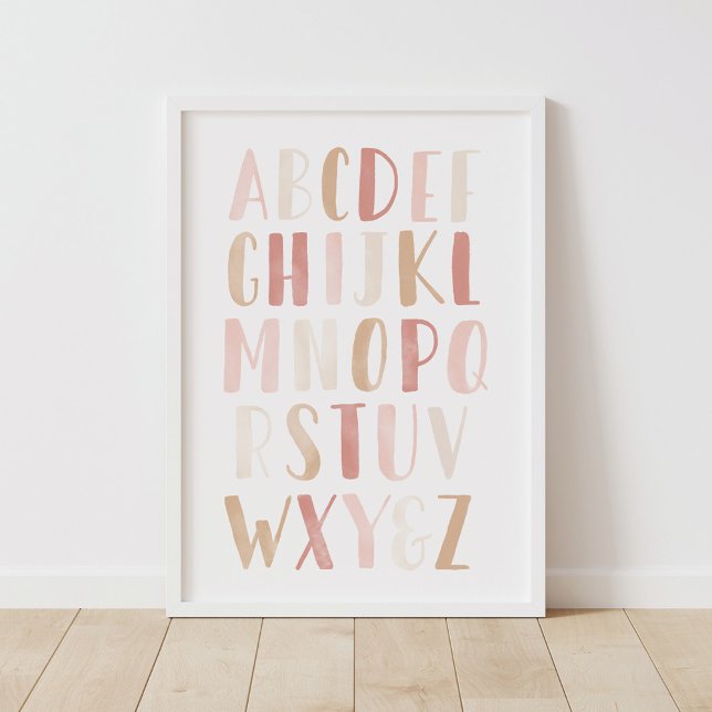 Pink Neutral Alphabet ABC Girl Nursery Decor (Creator Uploaded)
