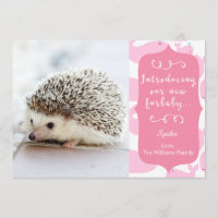 Pink New Furbaby Announcement