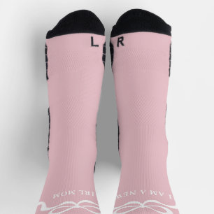 Pink New Mum Baby Girl Bows Retro Modern Gift  Socks