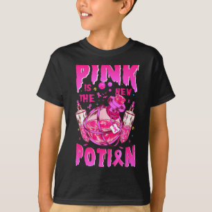 Pink New Potion Halloween Breast Awareness Support T-Shirt