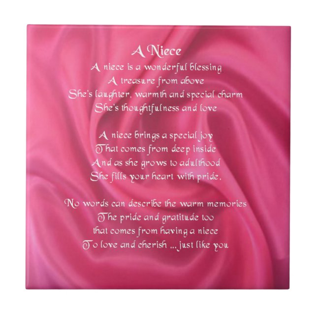 Pink - Niece Poem Tile (Front)