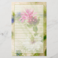 Pink Nigella Flower Photography Victorian Lined