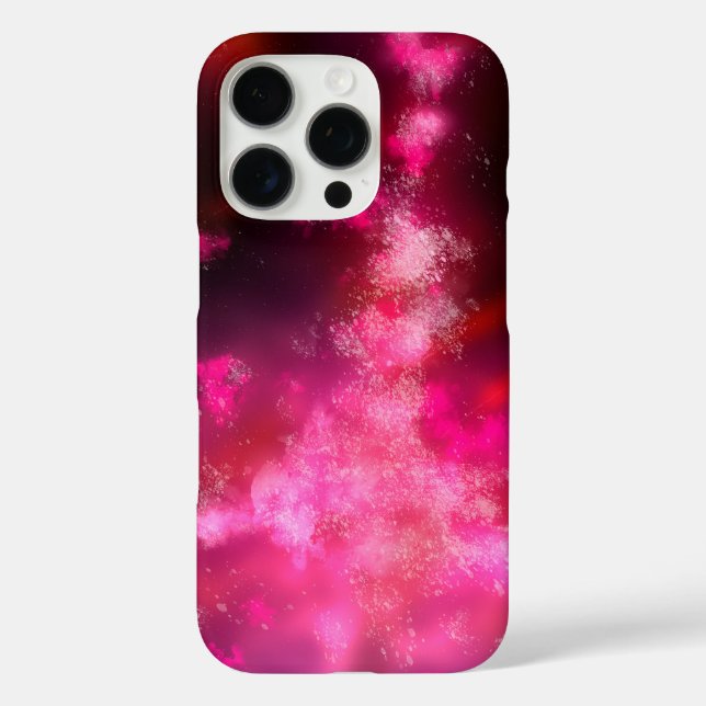 Pink Night Sky iPhone 16 Case – Dreamy & Celestial (Back)