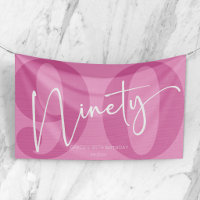 Pink Ninety 90th Ninetieth Birthday Party