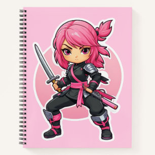 Pink Ninja Girl Notebook