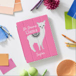 "Pink No Drama Llama" Customisable iPad Cover<br><div class="desc">Embrace a touch of modern charm and playful design with our "Pink No Drama Llama" Customisable iPad Case. This case radiates a contemporary vibe with its vibrant pink background, complemented by the amusing and lighthearted quote, "NO drama Llama". Featuring a delightful llama illustration in a cute style, along with engaging...</div>