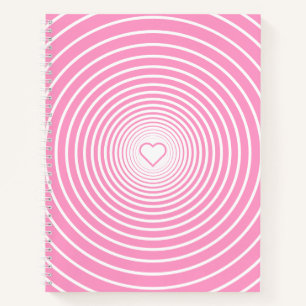 Pink Notebook with Heart - Choose Colours