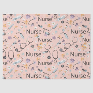 Pink Nurse Life Seamless Pattern (3) Tissue Paper