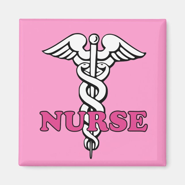 Pink Nurse Magnet (Front)