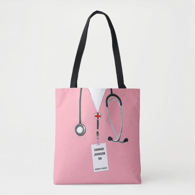 Pink Nurse Purse Tote Bag (Front)