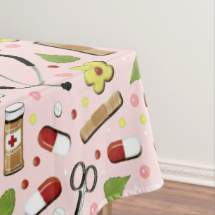 Pink Nurse Tablecloth