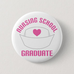 Pink Nursing School Graduate Gift 6 Cm Round Badge