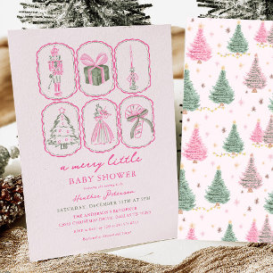 Pink Nutcracker A Merry Little Baby Shower Invitation