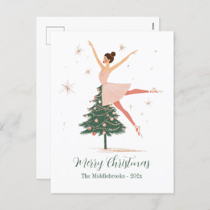 Pink Nutcracker Ballerina Postcard