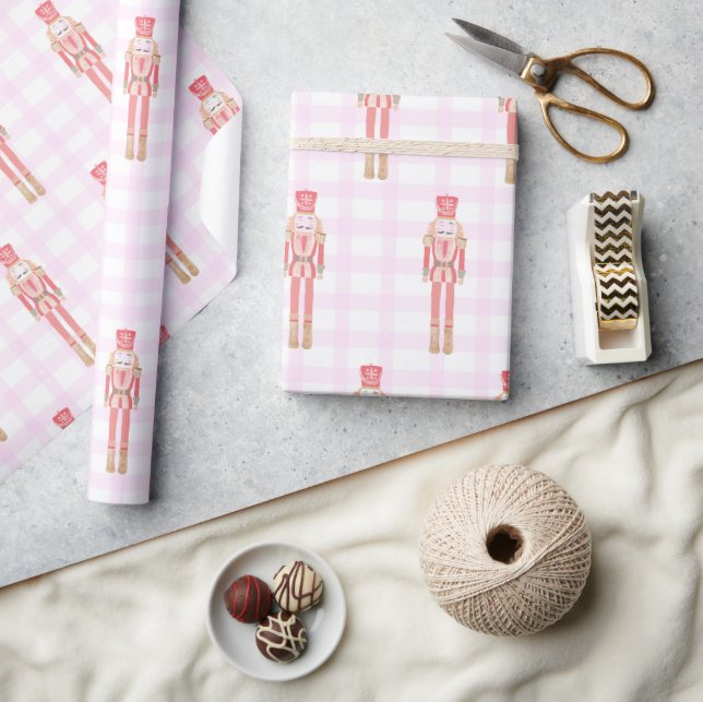 Pink Nutcracker Ballet Christmas Wrapping Paper (Crafts)