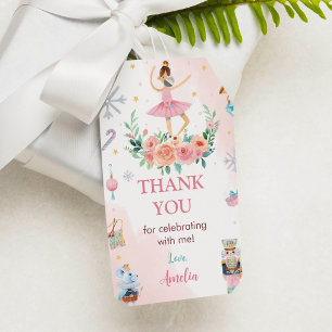 Pink Nutcracker Birthday Thank You Favor Gift Tag