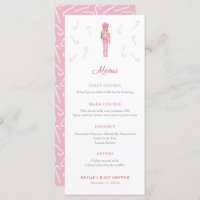 Pink Nutcracker Candy Canes Christmas Baby Shower