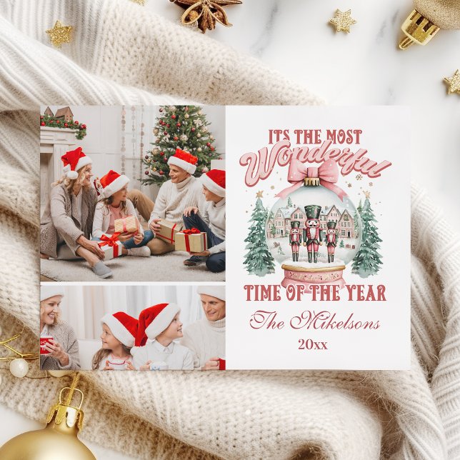  Pink  Nutcracker Christmas 2 Photo  Wonderland Gl Holiday Card (Creator Uploaded)