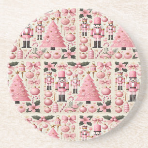 Pink Nutcracker Christmas Tree Coaster