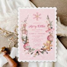 Pink Nutcracker Merry Little Baby Shower