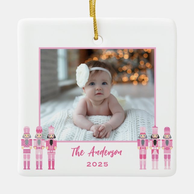 Pink nutcracker Ornament (Front)