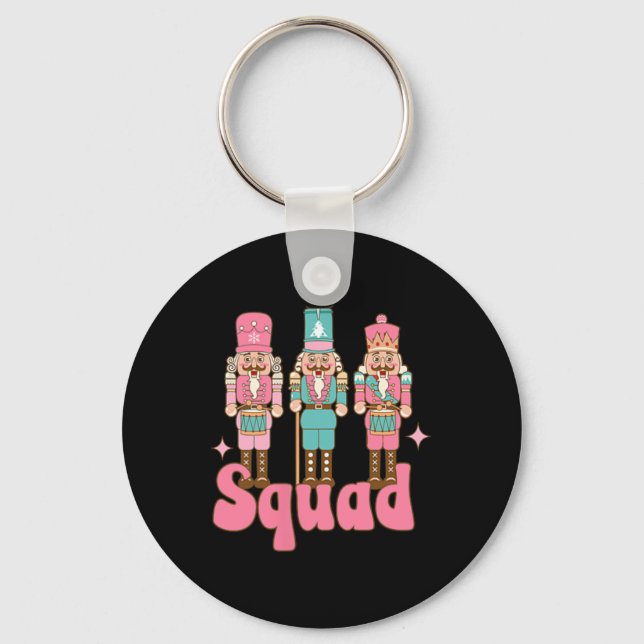 Pink Nutcracker Squad In My Nutcracker Era Christm Key Ring (Front)