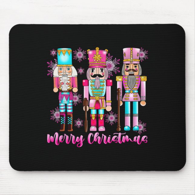 Pink Nutcracker Squad Pink Christmas Ballet Xmas W Mouse Pad (Front)