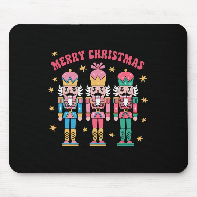 Pink Nutcracker Squad Pink Christmas Ballet Xmas W Mouse Pad (Front)