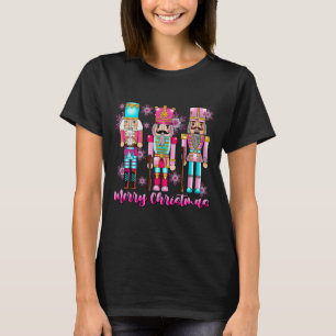 Pink Nutcracker Squad Pink Christmas Ballet Xmas W T-Shirt