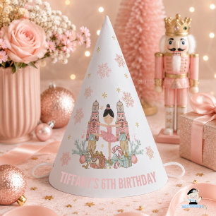 Pink Nutcracker Winter Wonderland Fairy Birthday Party Hat