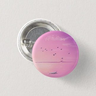 Pink October Awareness Pastel Art 3 Cm Round Badge