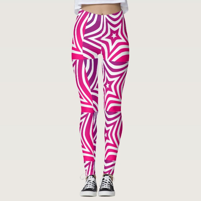 Pink October Christmas in July Leggings (Front)