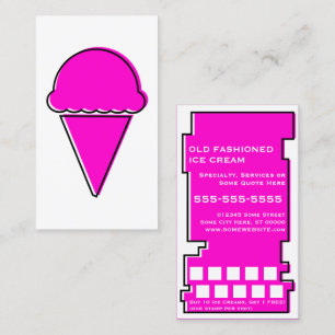 pink oddRex ice cream stamp card
