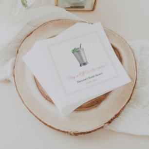 Pink Off To The Altar Mint Julep Bridal Shower Napkin