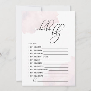 Pink Oh Baby Shower Wishes for the Baby Invitation