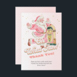 Pink Oh What Fun-Retro Groovy Santa Claus Birthday Thank You Card<br><div class="desc">Say a groovy thank you with this Pink Oh What Fun-Retro Groovy Santa Claus Birthday Thank You Card! This festive and fun card is the perfect way to express your gratitude after a holiday-themed birthday bash. The card features a cheerful, vintage-style Santa and the whimsical "Oh What Fun" message in...</div>