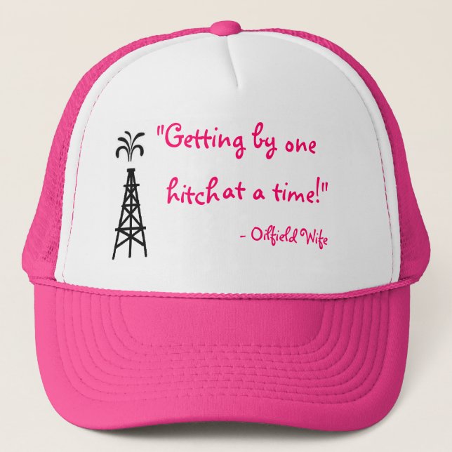 Pink oilfield wife hat (Front)