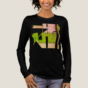 Pink Olive Green Geometric Tribal Art Abstract Tri-Blend Shirt