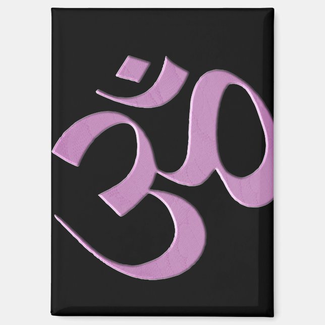 Pink Om  Magnet (Front)