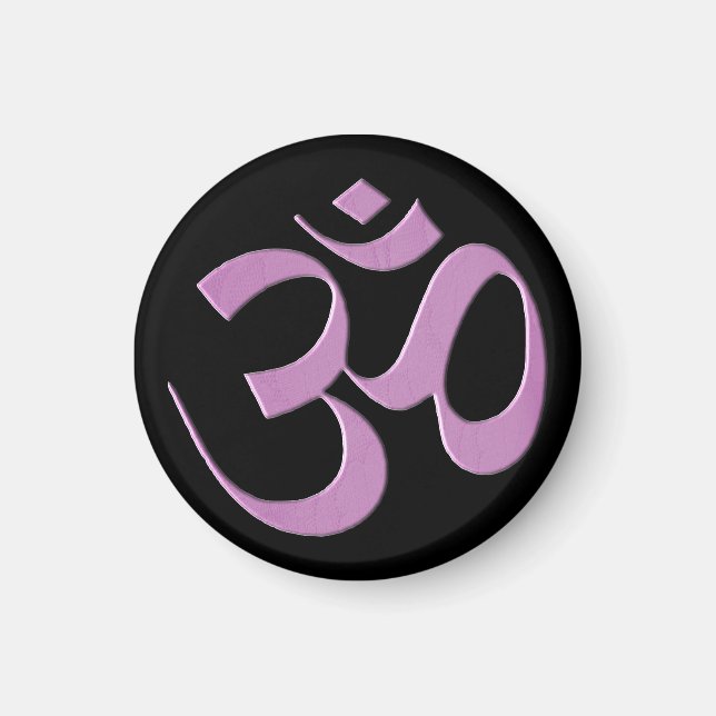 Pink Om  Magnet (Front)