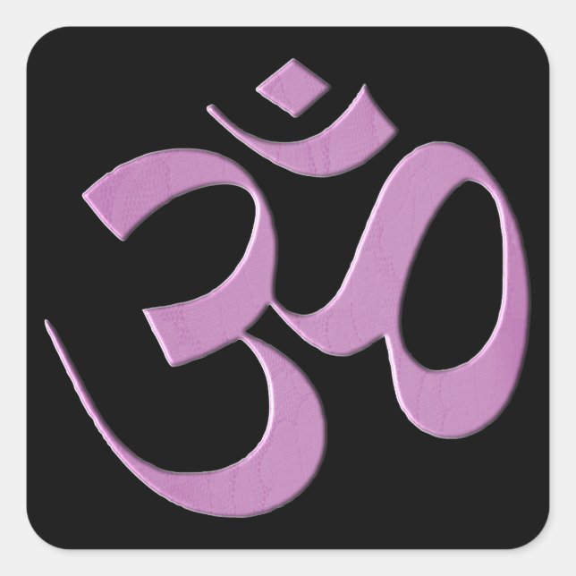 Pink Om  Square Sticker (Front)
