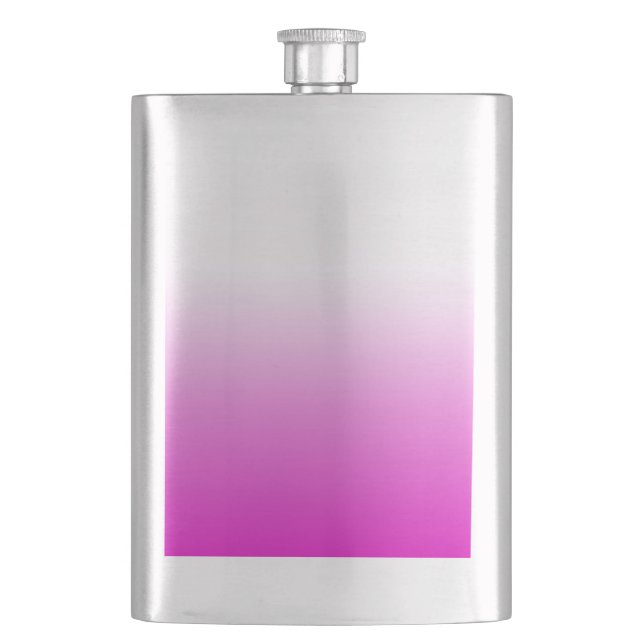 Pink Ombr Gradient Background Design-60416 Hip Flask (Front)